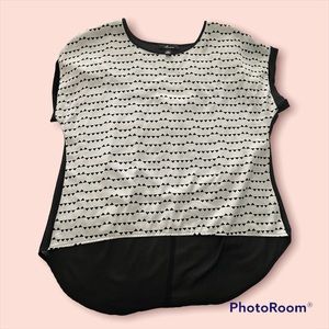 Black and white blouse by Monteau
